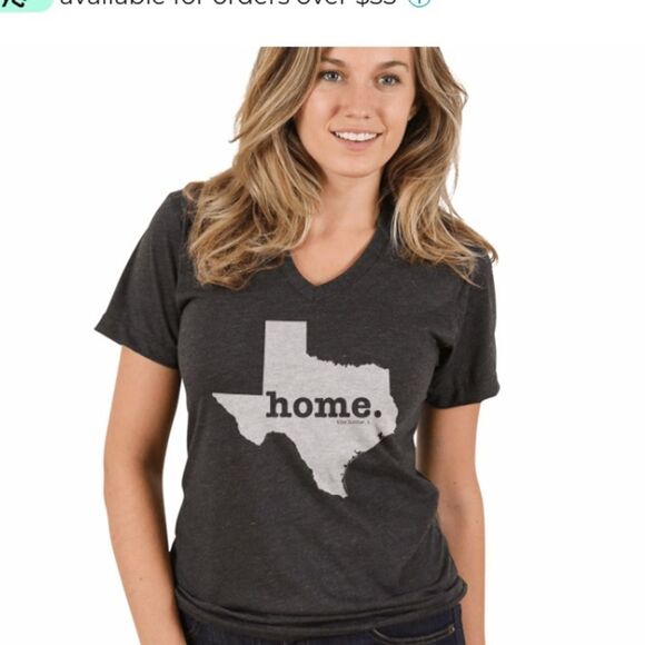 the home t Tops - texas home vneck 